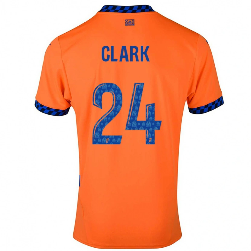 Danxen Heren Ashley Clark #24 Oranje Donkerblauw Thuisshirt Derde Tenue 2024/25 T-Shirt