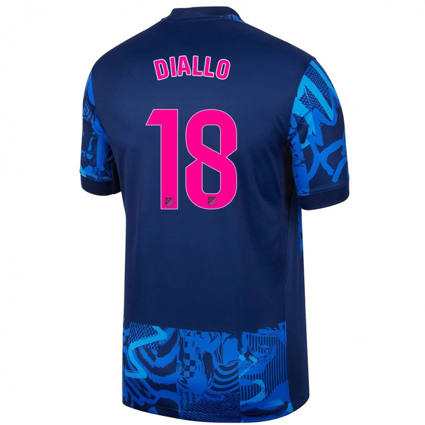 Danxen Heren Selu Diallo #18 Koningsblauw Thuisshirt Derde Tenue 2024/25 T-Shirt