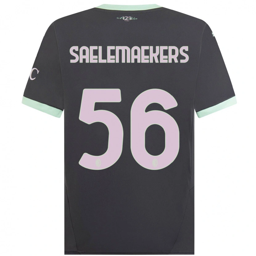 Danxen Heren Alexis Saelemaekers #56 Grijs Thuisshirt Derde Tenue 2024/25 T-Shirt
