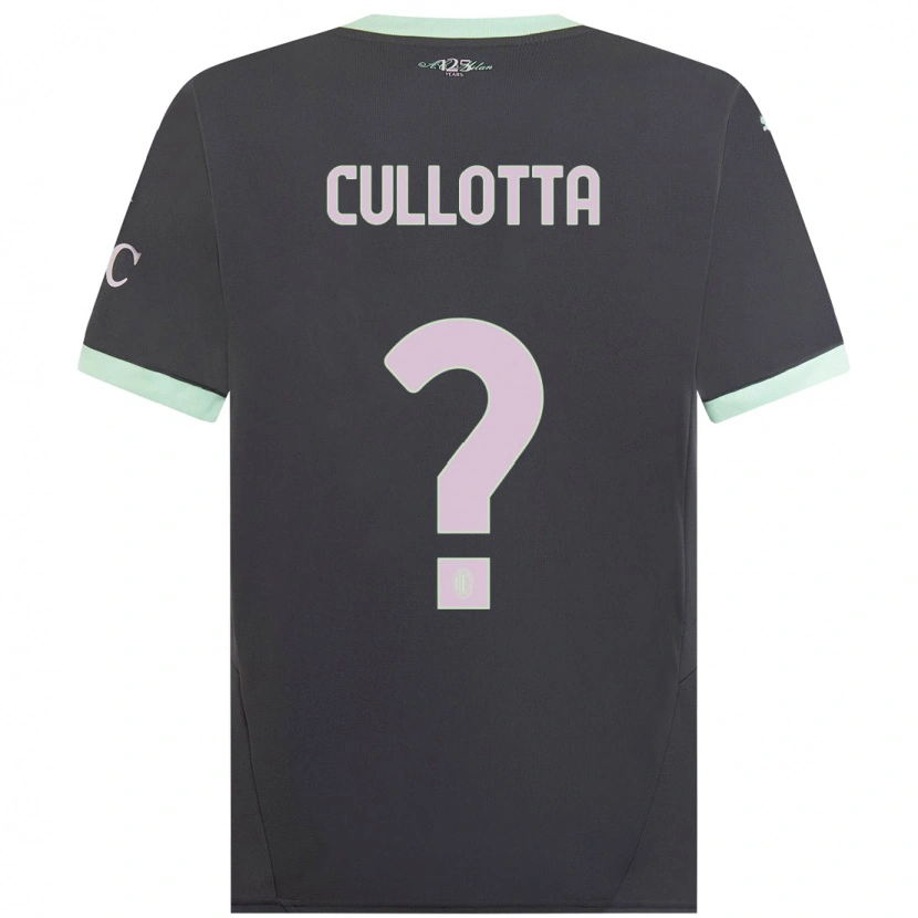 Danxen Heren Andrea Cullotta #0 Grijs Thuisshirt Derde Tenue 2024/25 T-Shirt