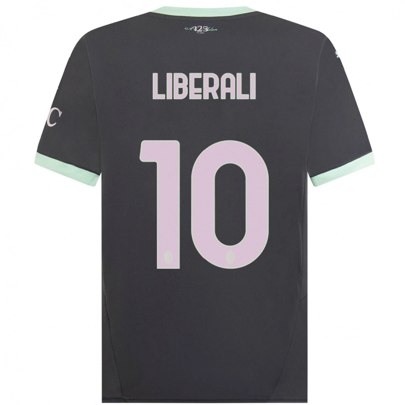 Danxen Heren Mattia Liberali #10 Grijs Thuisshirt Derde Tenue 2024/25 T-Shirt