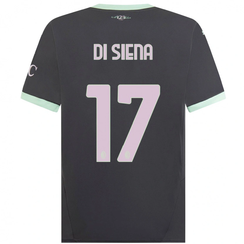 Danxen Heren Andrea Di Siena #17 Grijs Thuisshirt Derde Tenue 2024/25 T-Shirt
