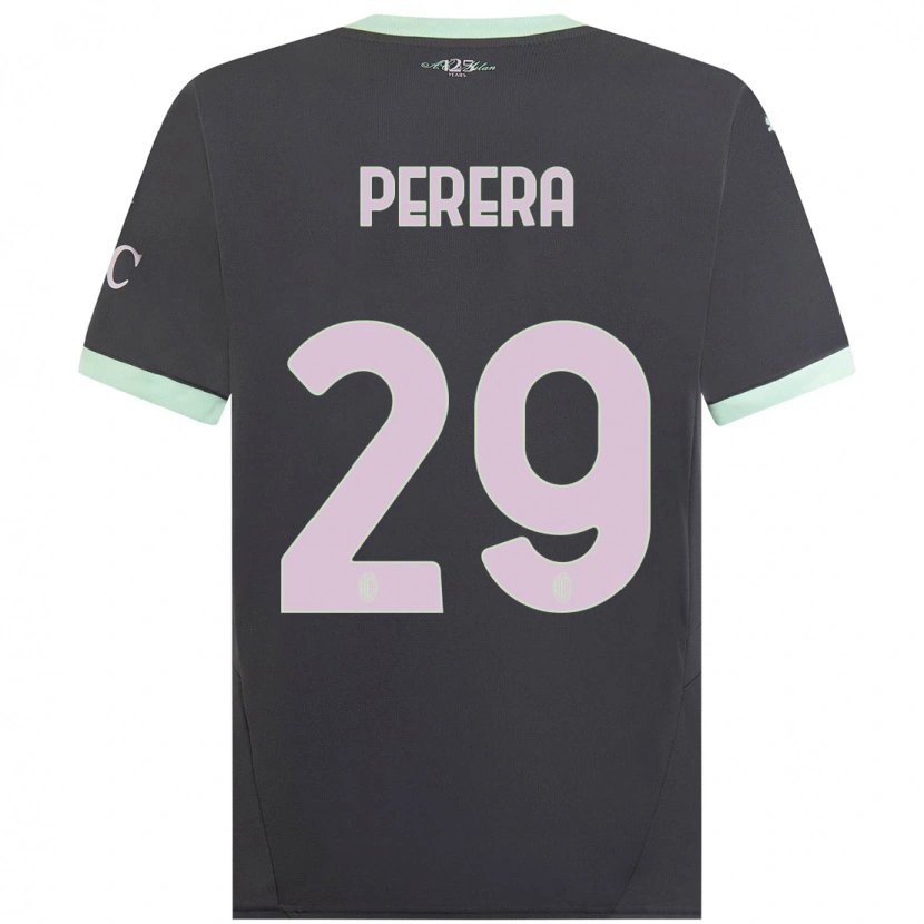 Danxen Heren Nirash Perera #29 Grijs Thuisshirt Derde Tenue 2024/25 T-Shirt