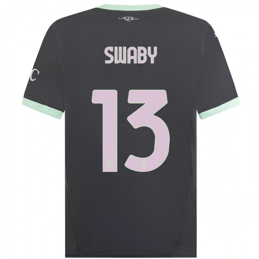 Danxen Heren Allyson Swaby #13 Grijs Thuisshirt Derde Tenue 2024/25 T-Shirt