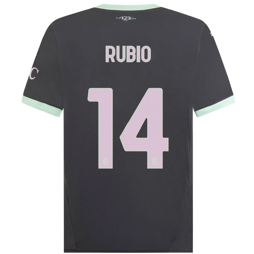 Danxen Heren Silvia Rubio #14 Grijs Thuisshirt Derde Tenue 2024/25 T-Shirt