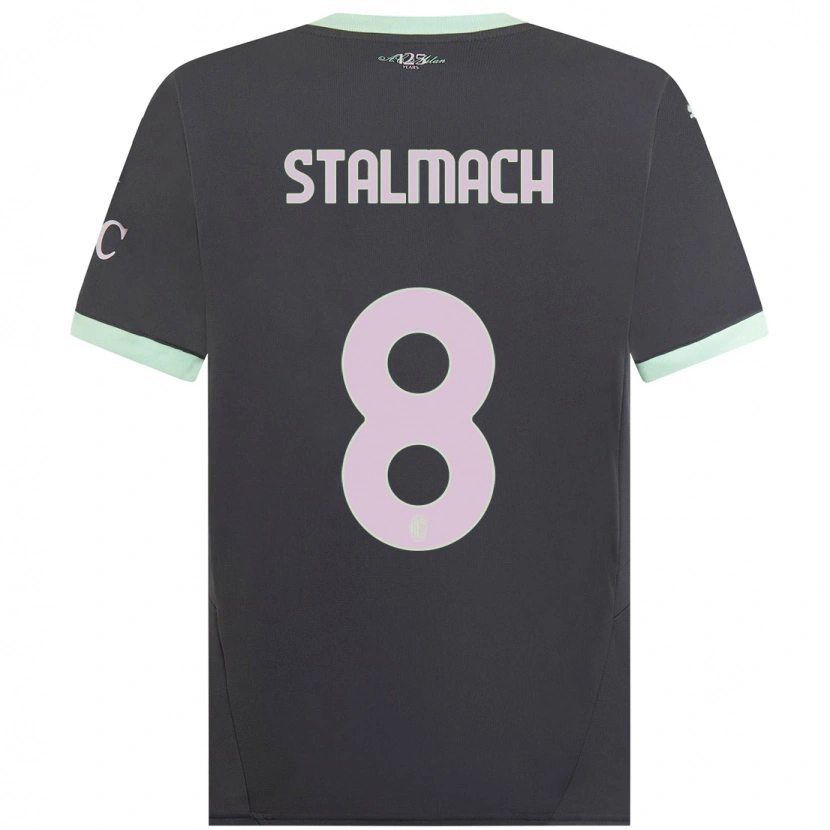 Danxen Heren Dariusz Stalmach #8 Grijs Thuisshirt Derde Tenue 2024/25 T-Shirt