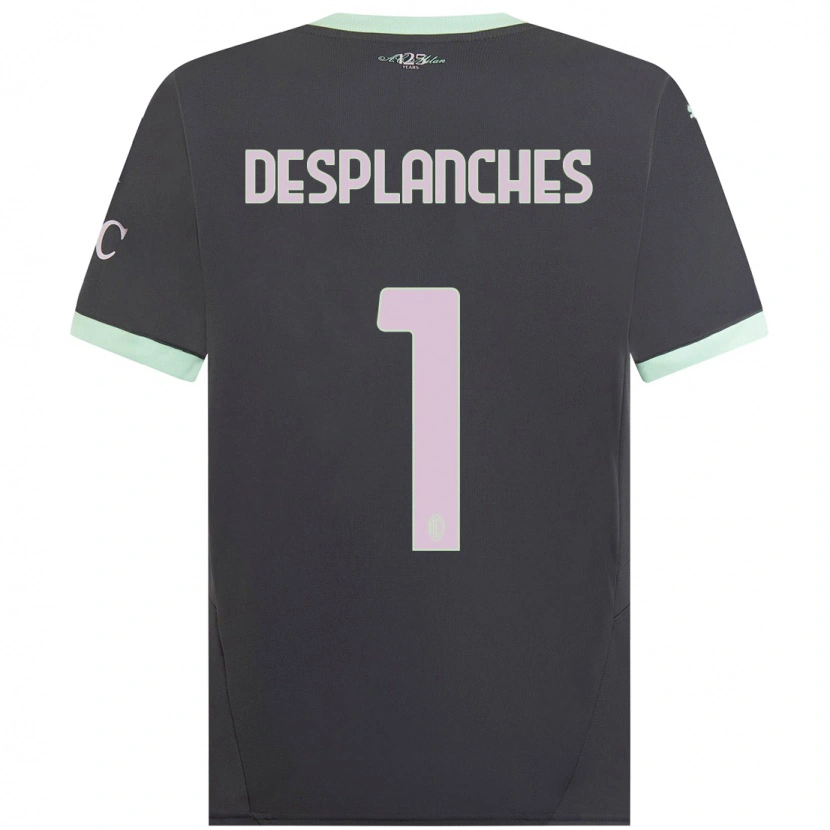 Danxen Heren Sebastiano Desplanches #1 Grijs Thuisshirt Derde Tenue 2024/25 T-Shirt