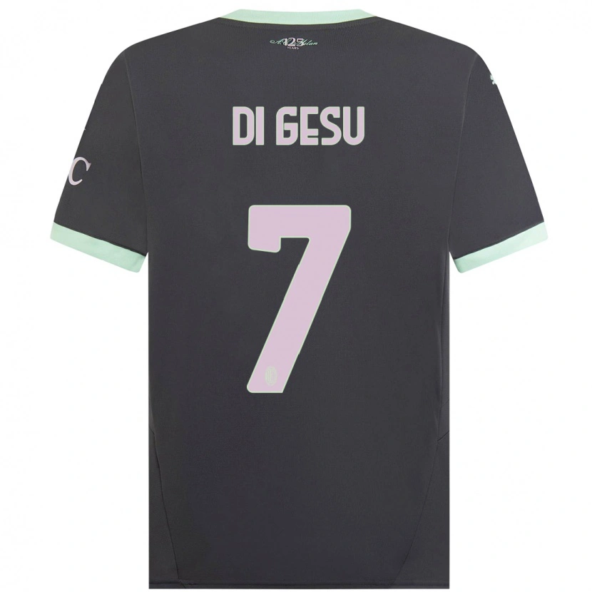 Danxen Heren Enrico Di Gesu #7 Grijs Thuisshirt Derde Tenue 2024/25 T-Shirt