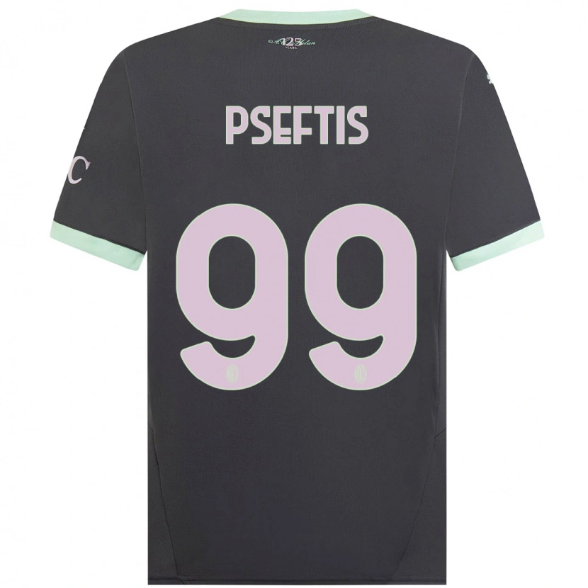 Danxen Heren Fotios Pseftis #99 Grijs Thuisshirt Derde Tenue 2024/25 T-Shirt