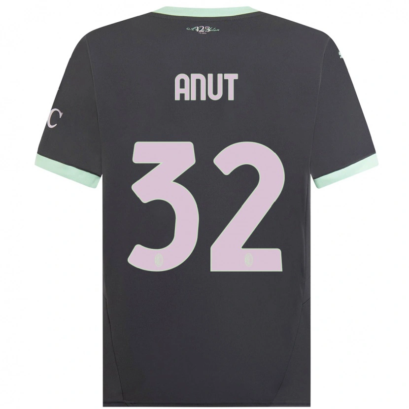 Danxen Heren Niccolo Anut #32 Grijs Thuisshirt Derde Tenue 2024/25 T-Shirt