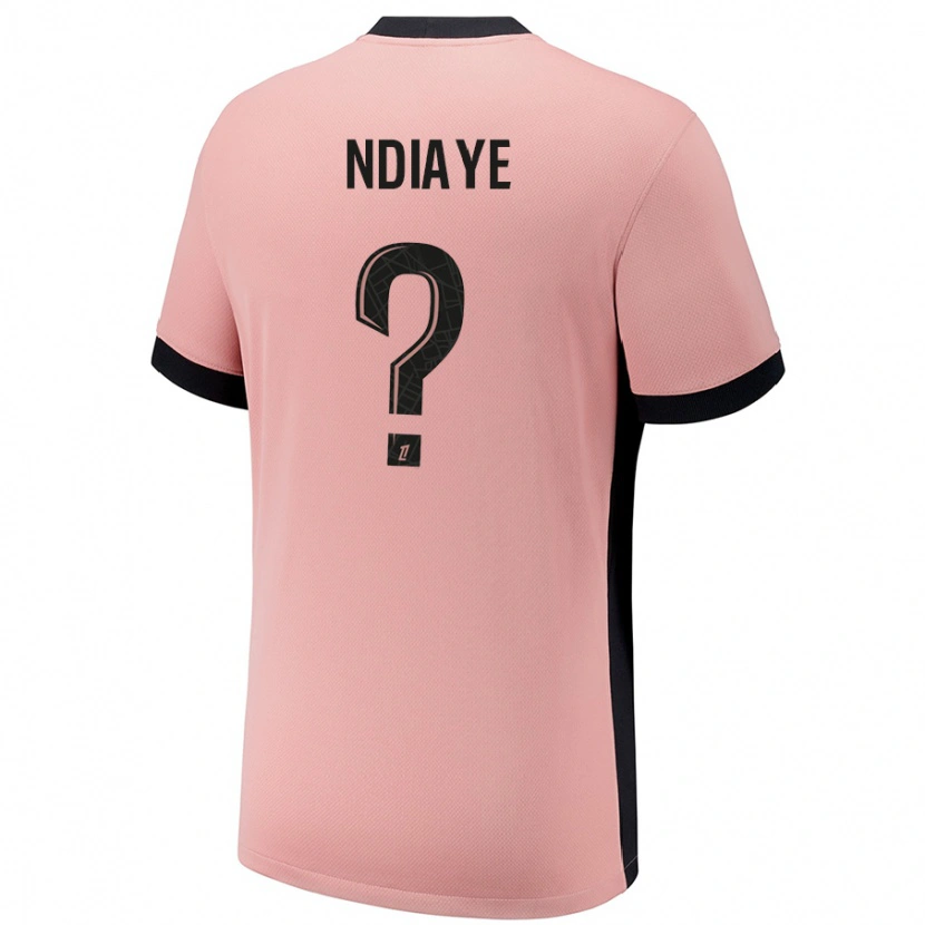 Danxen Heren Moctar Ndiaye #0 Roestroze Thuisshirt Derde Tenue 2024/25 T-Shirt