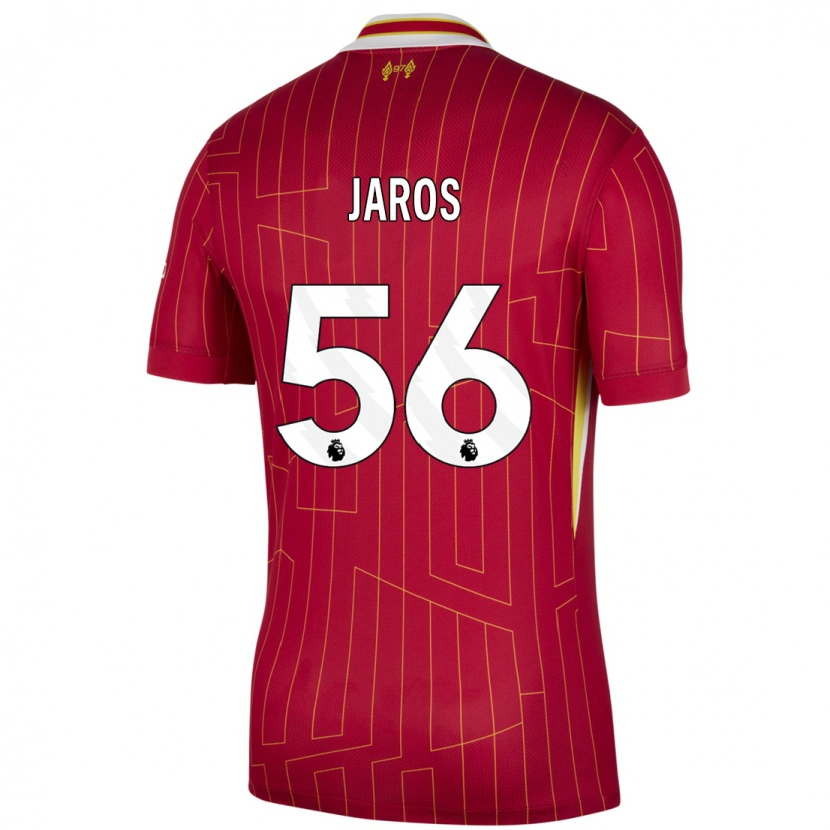 Danxen Dames Vitezslav Jaros #56 Rood Geel Wit Thuisshirt Thuistenue 2024/25 T-Shirt