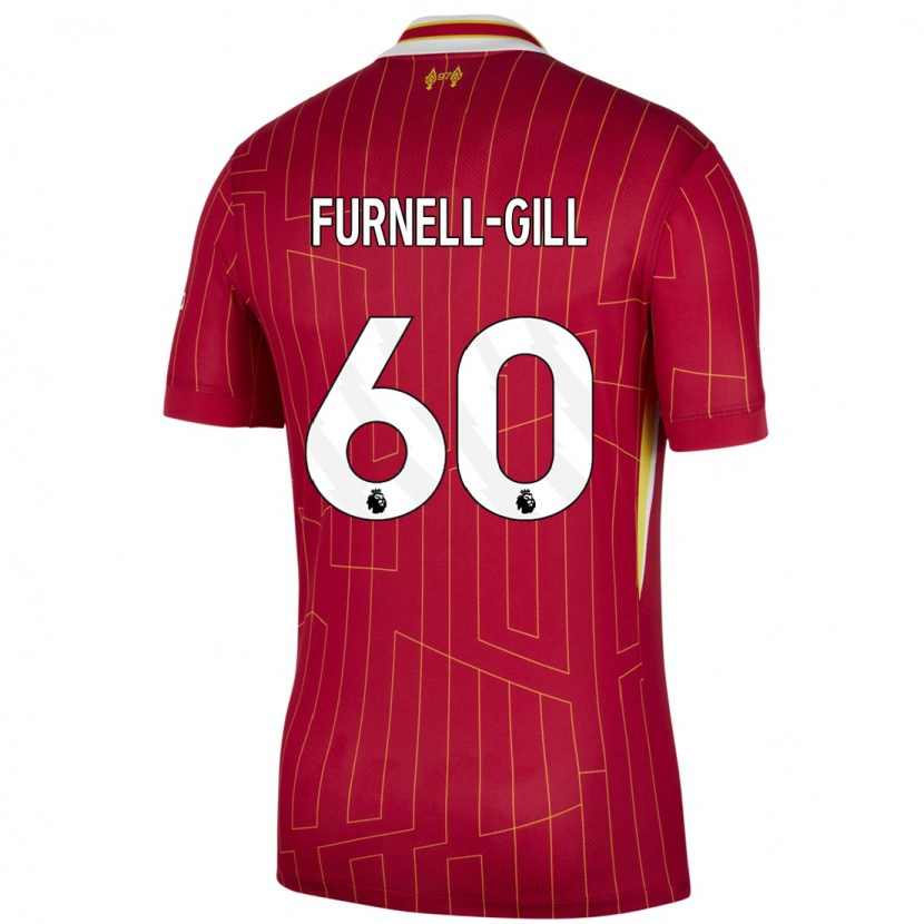 Danxen Dames Luca Furnell-Gill #60 Rood Geel Wit Thuisshirt Thuistenue 2024/25 T-Shirt