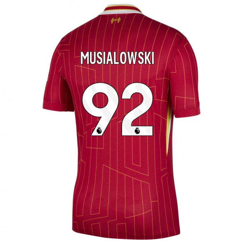 Danxen Dames Mateusz Musialowski #92 Rood Geel Wit Thuisshirt Thuistenue 2024/25 T-Shirt