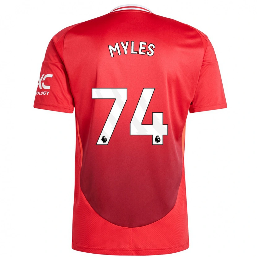 Danxen Dames Tom Myles #74 Felrood Thuisshirt Thuistenue 2024/25 T-Shirt