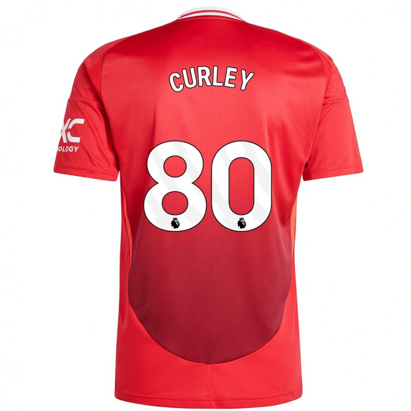 Danxen Dames Ruben Curley #80 Felrood Thuisshirt Thuistenue 2024/25 T-Shirt