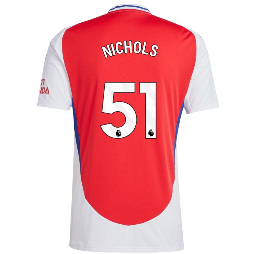 Danxen Dames Josh Nichols #51 Rood Wit Thuisshirt Thuistenue 2024/25 T-Shirt
