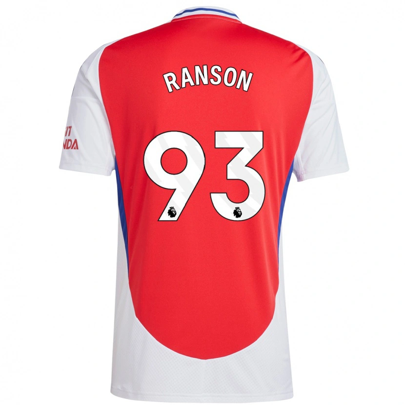 Danxen Dames Khari Ranson #93 Rood Wit Thuisshirt Thuistenue 2024/25 T-Shirt