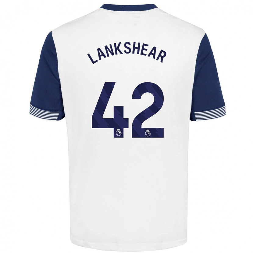 Danxen Dames Will Lankshear #42 Wit Blauw Thuisshirt Thuistenue 2024/25 T-Shirt