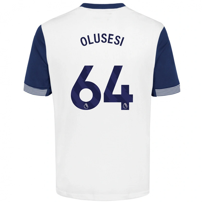 Danxen Dames Callum Olusesi #64 Wit Blauw Thuisshirt Thuistenue 2024/25 T-Shirt