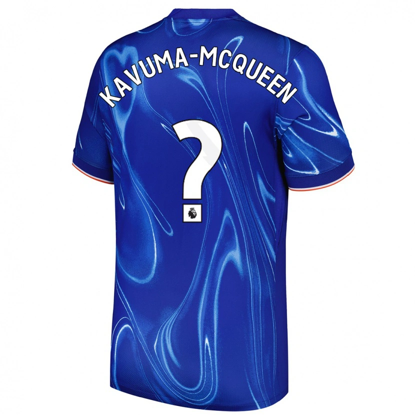 Danxen Dames Ryan Kavuma-Mcqueen #0 Blauw Wit Thuisshirt Thuistenue 2024/25 T-Shirt