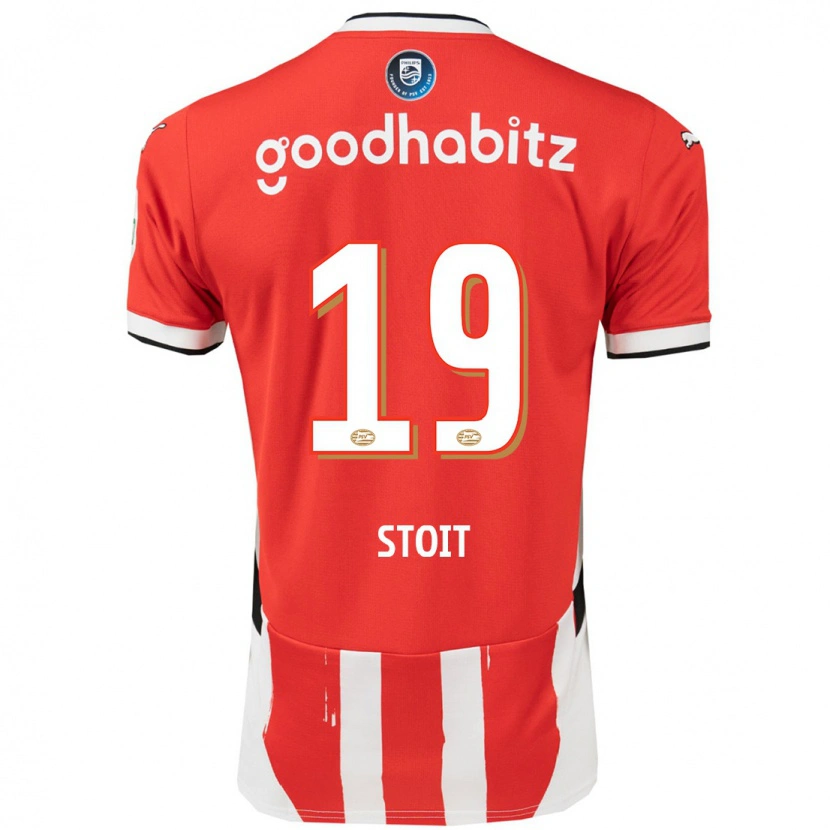 Danxen Dames Fleur Stoit #19 Rood Wit Thuisshirt Thuistenue 2024/25 T-Shirt