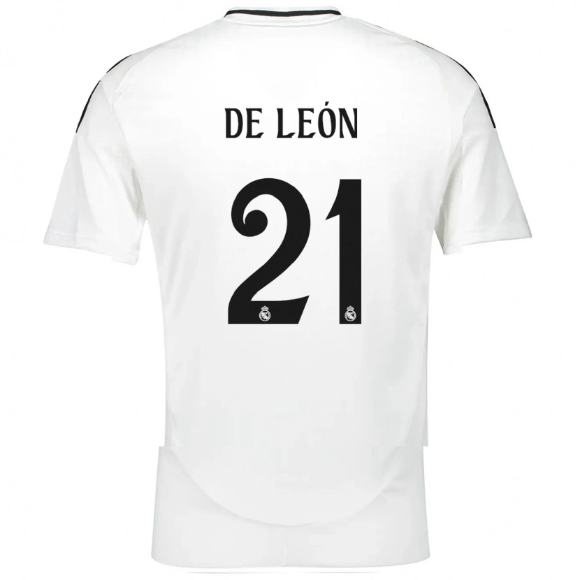 Danxen Dames Jeremy De León #21 Wit Thuisshirt Thuistenue 2024/25 T-Shirt