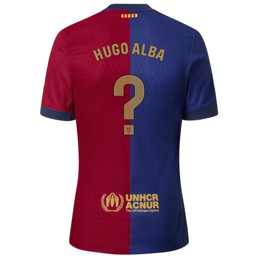 Danxen Dames Hugo Alba #0 Blauw Rood Thuisshirt Thuistenue 2024/25 T-Shirt