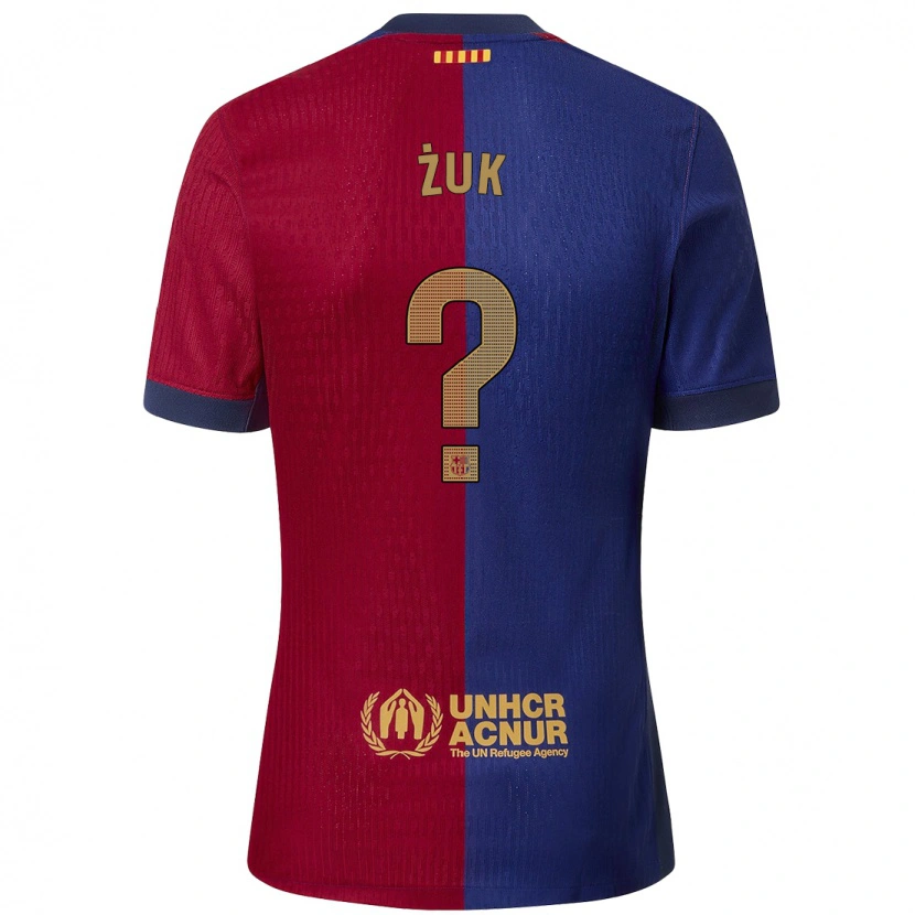 Danxen Dames Michał Żuk #0 Blauw Rood Thuisshirt Thuistenue 2024/25 T-Shirt