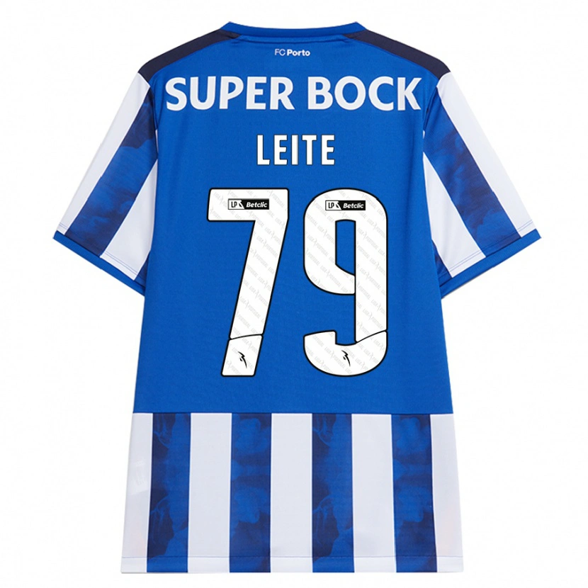 Danxen Dames Afonso Leite #79 Blauw Wit Thuisshirt Thuistenue 2024/25 T-Shirt