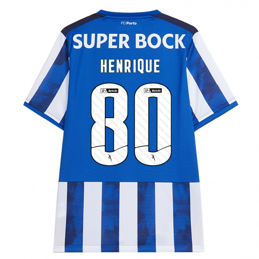 Danxen Dames Kaio Henrique #80 Blauw Wit Thuisshirt Thuistenue 2024/25 T-Shirt