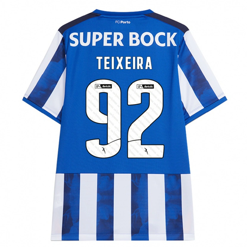 Danxen Dames João Teixeira #92 Blauw Wit Thuisshirt Thuistenue 2024/25 T-Shirt