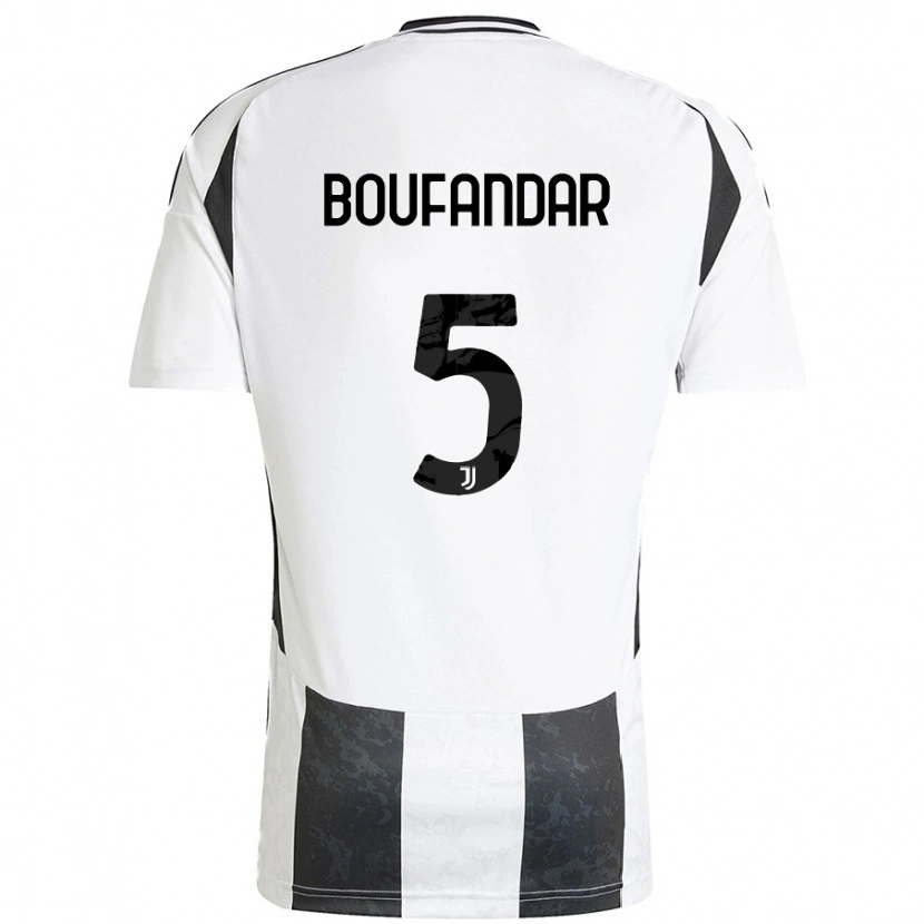 Danxen Dames Adam Boufandar #5 Wit Zwart Thuisshirt Thuistenue 2024/25 T-Shirt