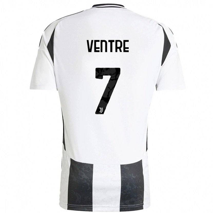 Danxen Dames Alessandro Ventre #7 Wit Zwart Thuisshirt Thuistenue 2024/25 T-Shirt
