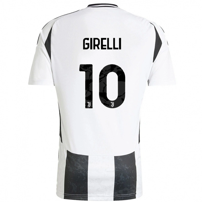 Danxen Dames Cristiana Girelli #10 Wit Zwart Thuisshirt Thuistenue 2024/25 T-Shirt