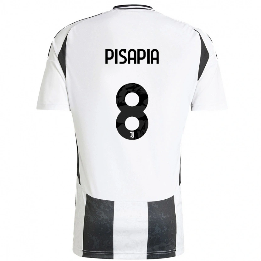Danxen Dames Luciano Pisapia #8 Wit Zwart Thuisshirt Thuistenue 2024/25 T-Shirt