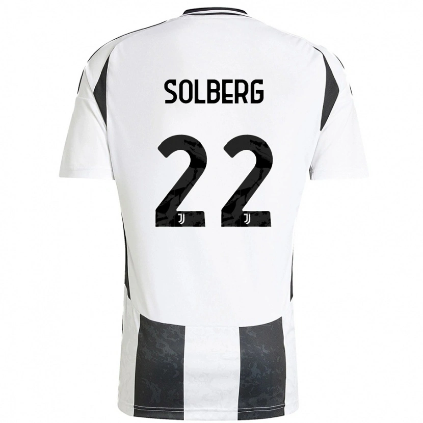 Danxen Dames Elias Solberg #22 Wit Zwart Thuisshirt Thuistenue 2024/25 T-Shirt