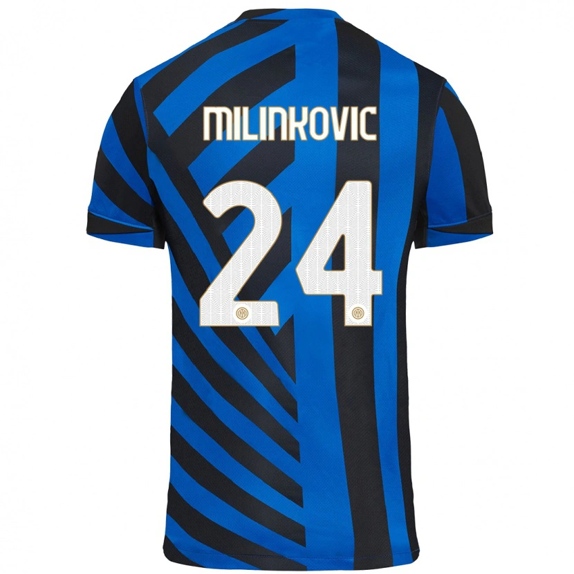 Danxen Dames Marija Milinković #24 Blauw Zwart Thuisshirt Thuistenue 2024/25 T-Shirt