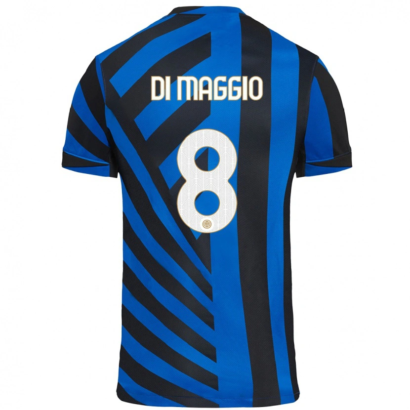 Danxen Dames Luca Di Maggio #8 Blauw Zwart Thuisshirt Thuistenue 2024/25 T-Shirt