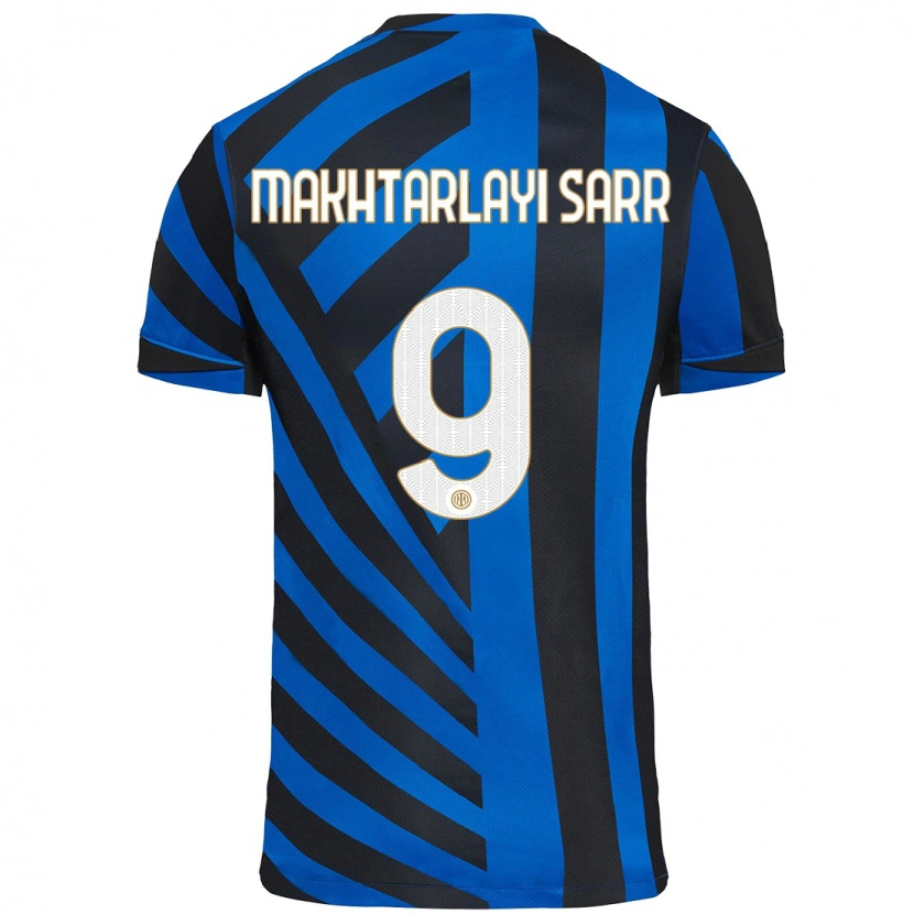 Danxen Dames Amadou Makhtarlayi Sarr #9 Blauw Zwart Thuisshirt Thuistenue 2024/25 T-Shirt