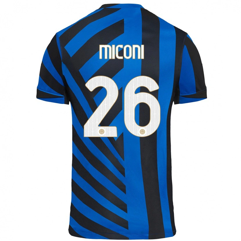 Danxen Dames Riccardo Miconi #26 Blauw Zwart Thuisshirt Thuistenue 2024/25 T-Shirt