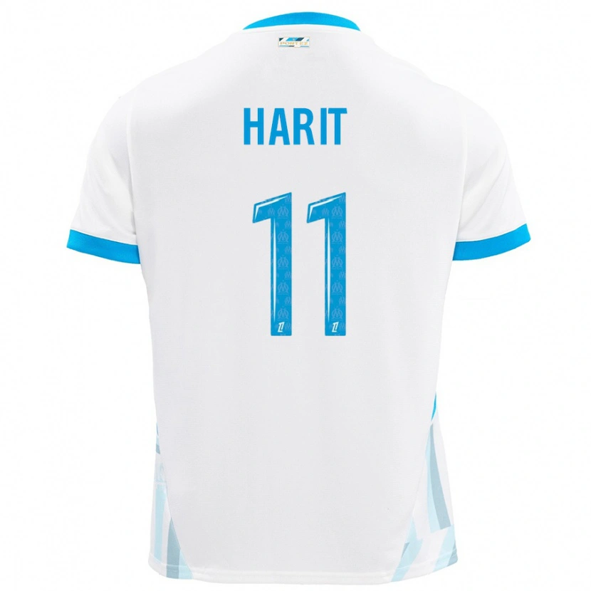 Danxen Dames Amine Harit #11 Wit Hemelsblauw Thuisshirt Thuistenue 2024/25 T-Shirt