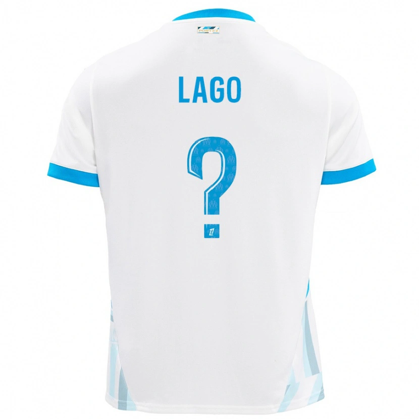 Danxen Dames Ange Lago #0 Wit Hemelsblauw Thuisshirt Thuistenue 2024/25 T-Shirt