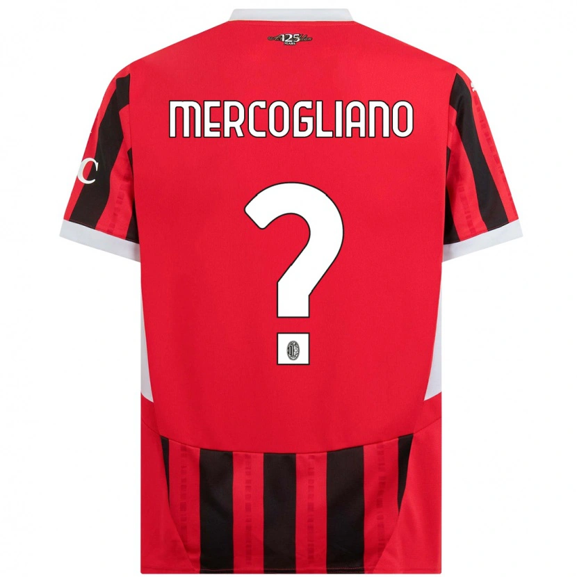Danxen Dames Mattia Mercogliano #0 Rood Zwart Thuisshirt Thuistenue 2024/25 T-Shirt