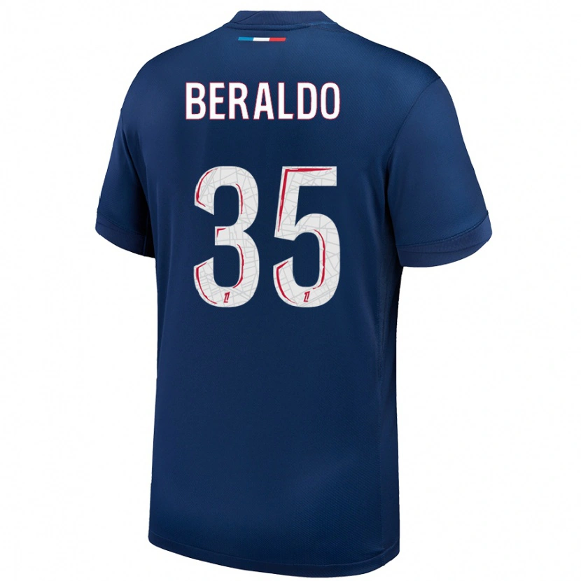 Danxen Dames Lucas Beraldo #35 Marineblauw Wit Thuisshirt Thuistenue 2024/25 T-Shirt