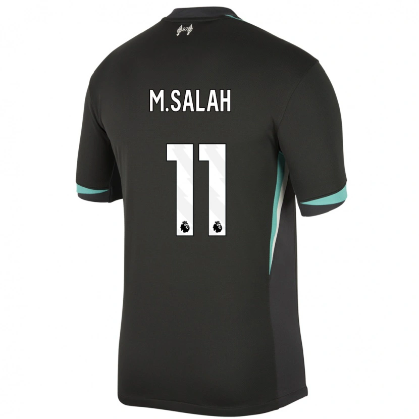 Danxen Dames Mohamed Salah #11 Zwart Antraciet Wit Uitshirt Uittenue 2024/25 T-Shirt