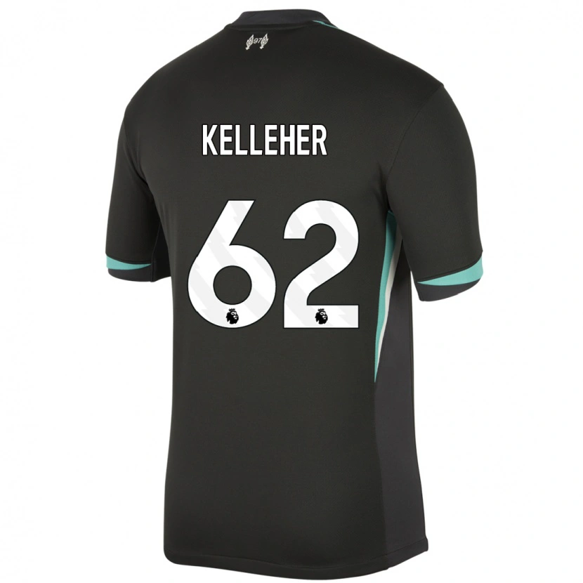 Danxen Dames Caoimhín Kelleher #62 Zwart Antraciet Wit Uitshirt Uittenue 2024/25 T-Shirt