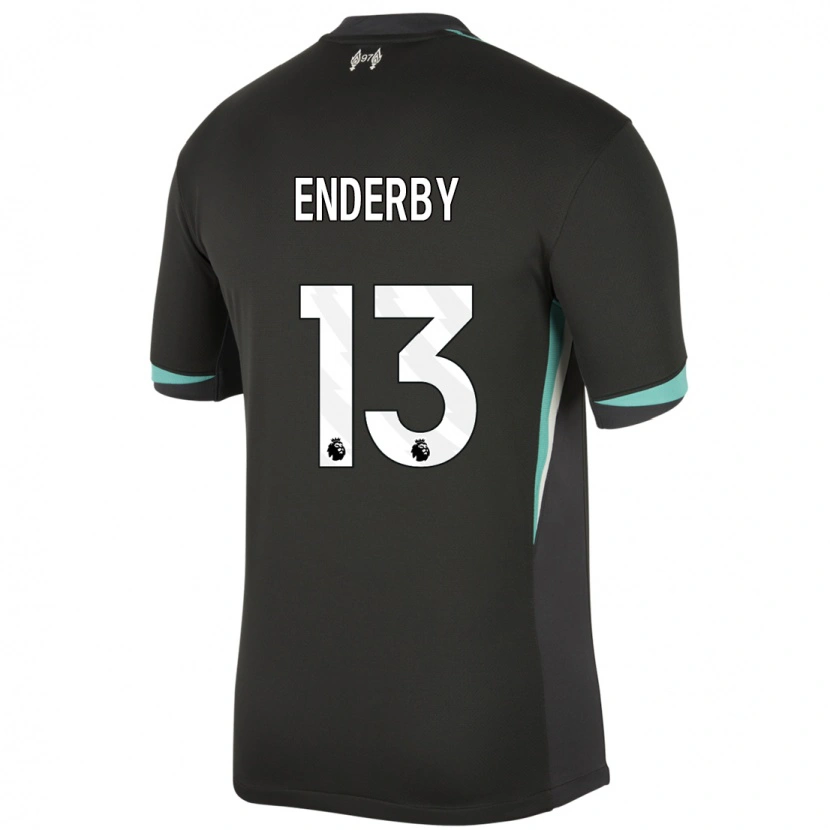 Danxen Dames Mia Enderby #13 Zwart Antraciet Wit Uitshirt Uittenue 2024/25 T-Shirt