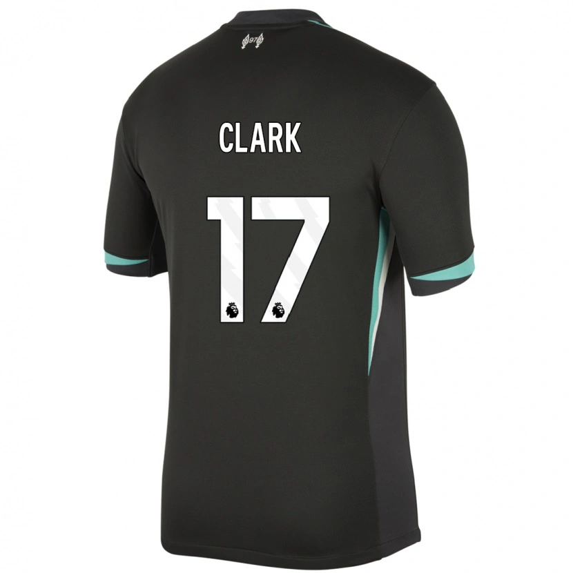 Danxen Dames Jenna Clark #17 Zwart Antraciet Wit Uitshirt Uittenue 2024/25 T-Shirt