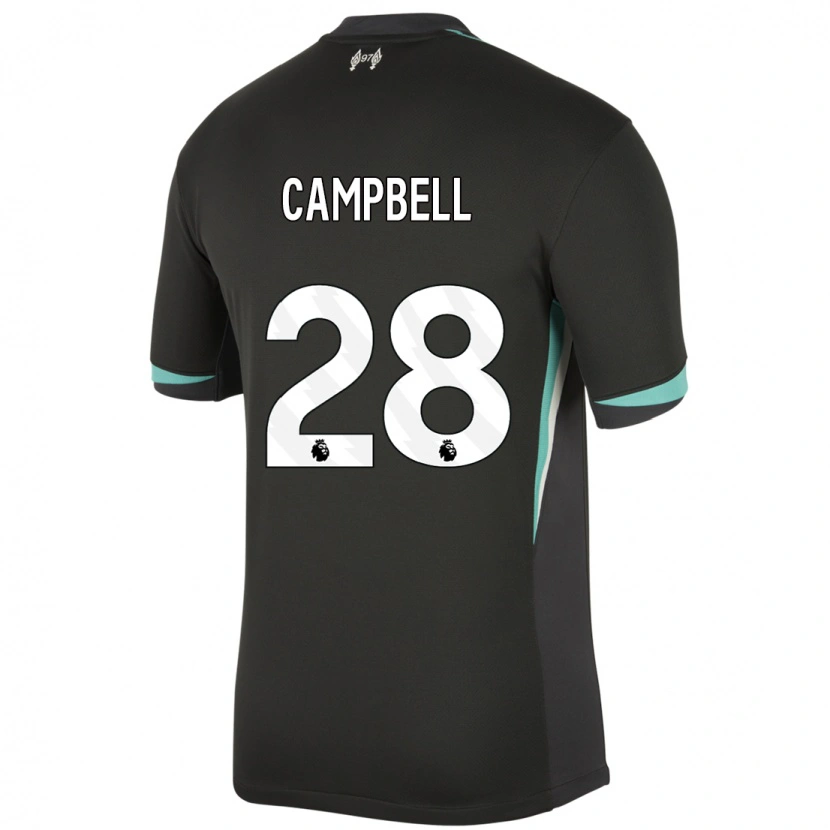 Danxen Dames Megan Campbell #28 Zwart Antraciet Wit Uitshirt Uittenue 2024/25 T-Shirt